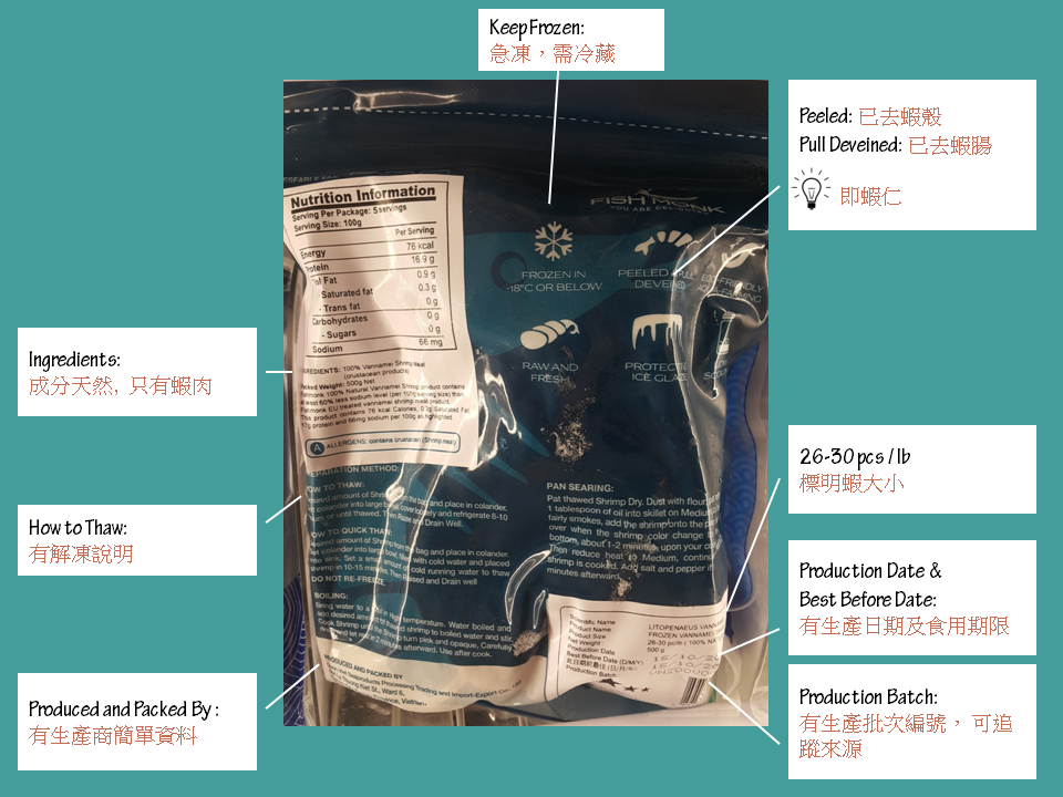 Fish Monk Whiteleg shrimp product